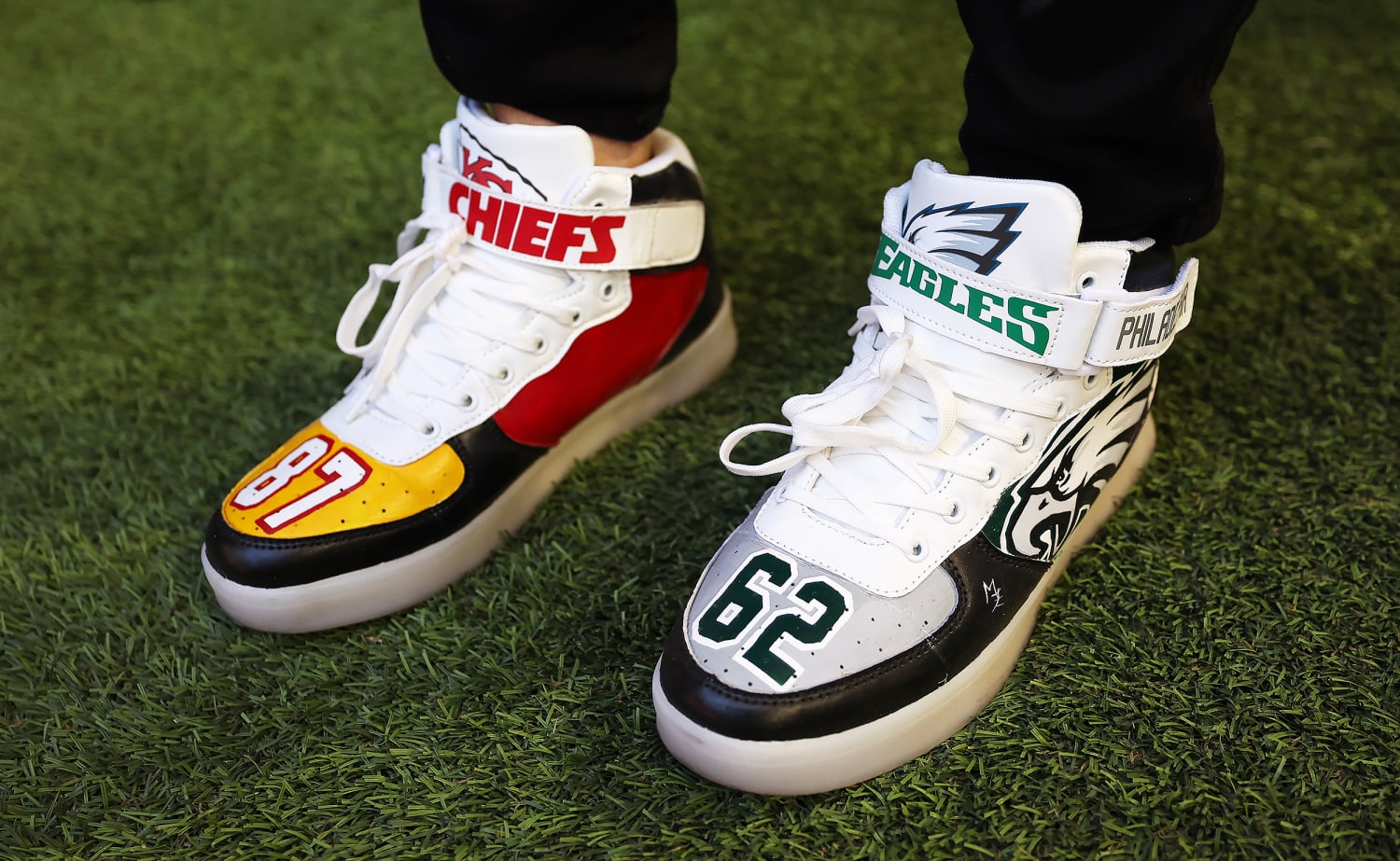 Donna Kelce Pops in Custom Eagles-Chiefs Sneakers at Super Bowl