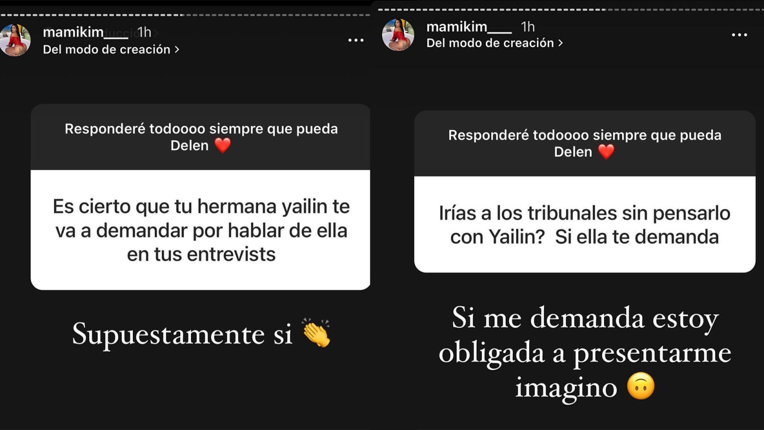 Yailin amenaza con demandar a su hermana, Mami Kim, si habla de ella