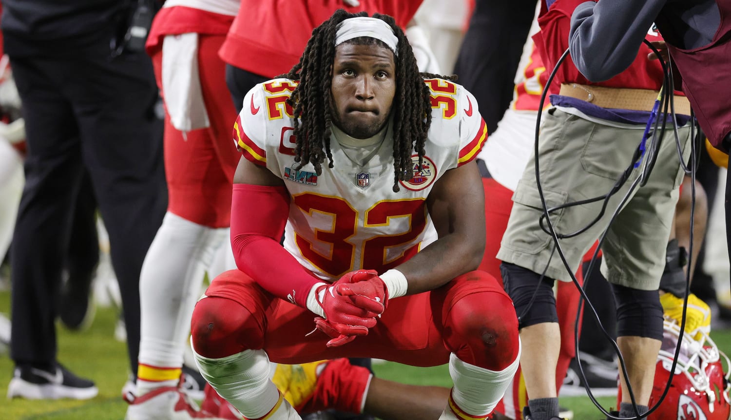 Kansas City Chiefs linebacker Nick Bolton (32) runs during an NFL