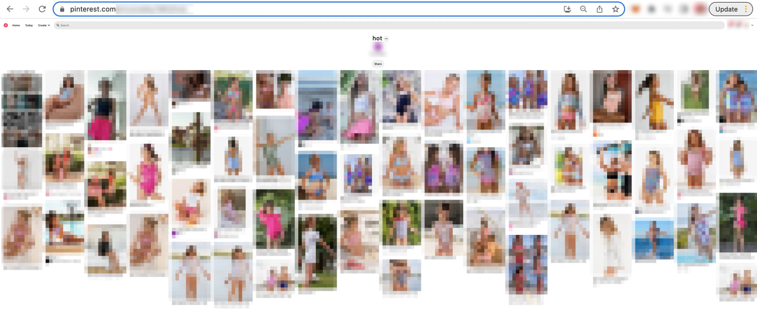 Investigation How Pinterest drives men to little girls images picture photo