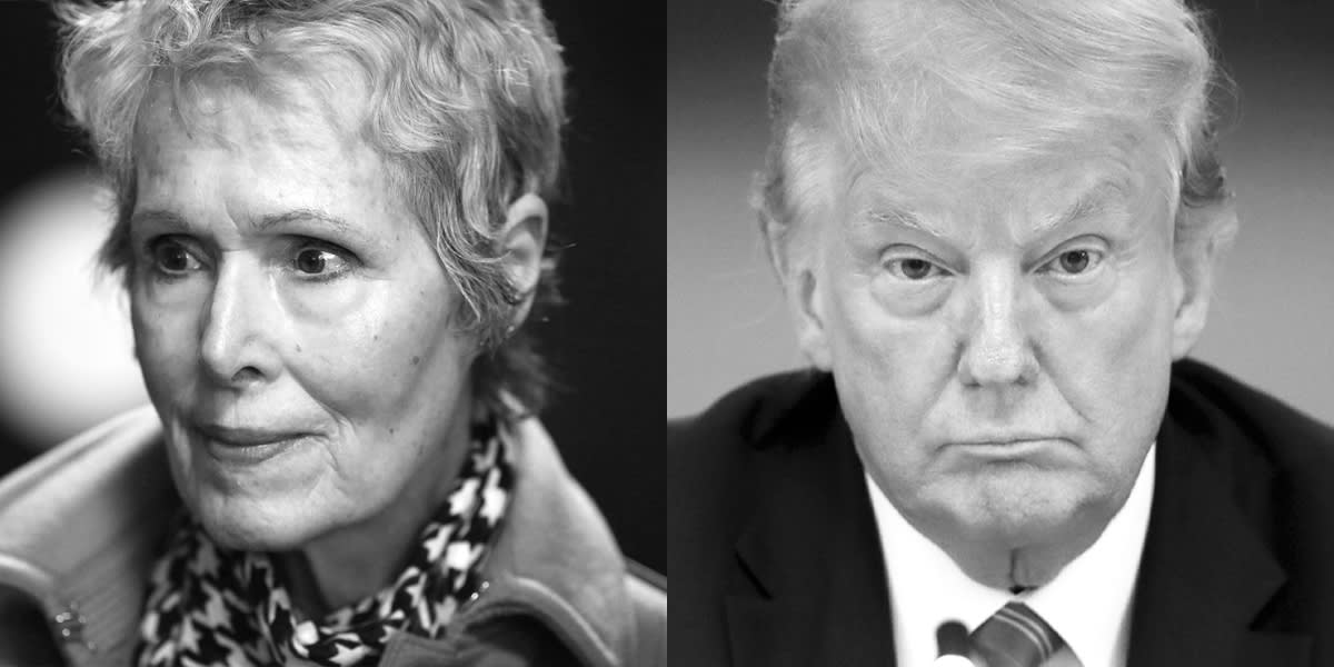 A photo of E Jean Carroll and Donald Trump