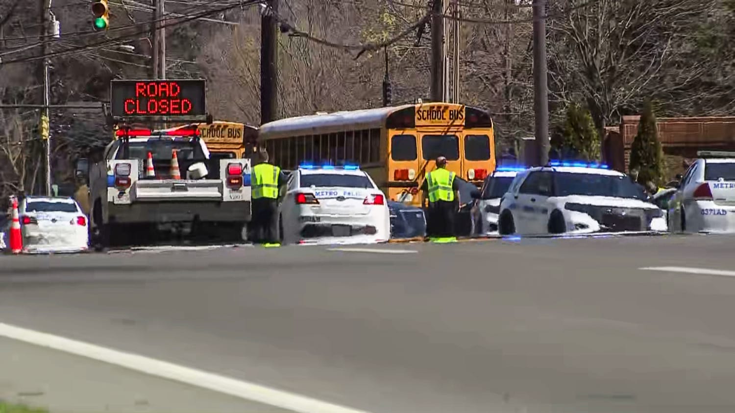 Video shows children running out of woods during Nashville school shooting