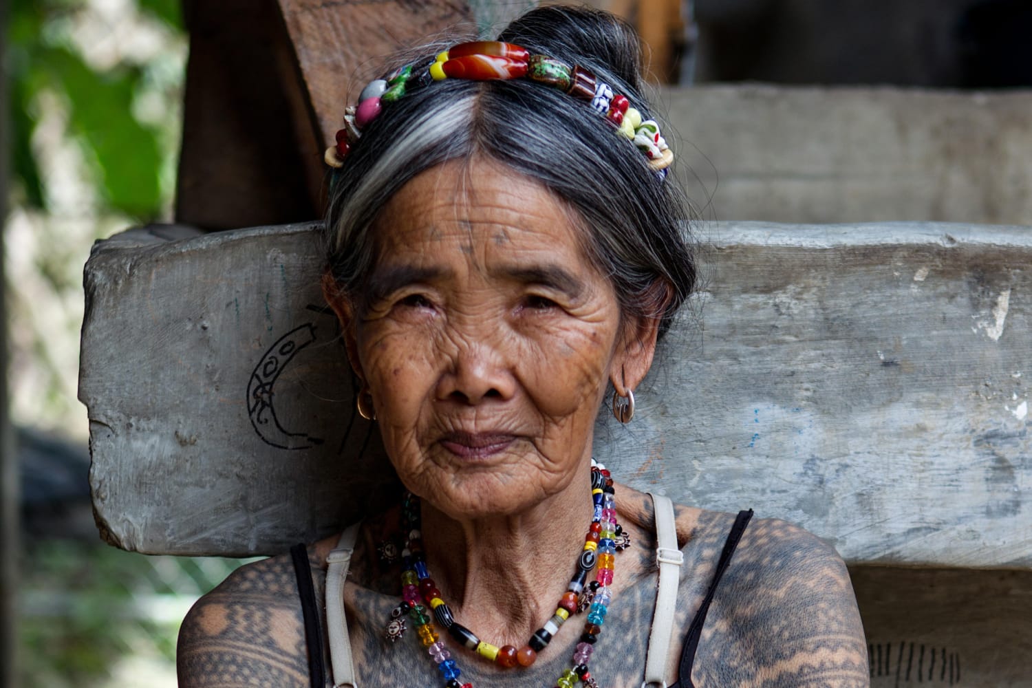 Old woman tattoo artist philippines