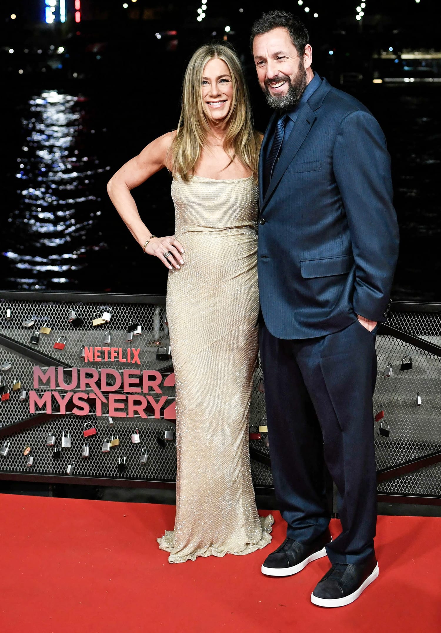 Jennifer Aniston Mocks Adam Sandler's Look At Murder Mystery