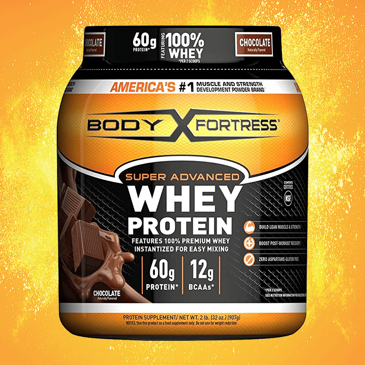 100% Whey, Premium Protein Powder, Chocolate – Body Fortress