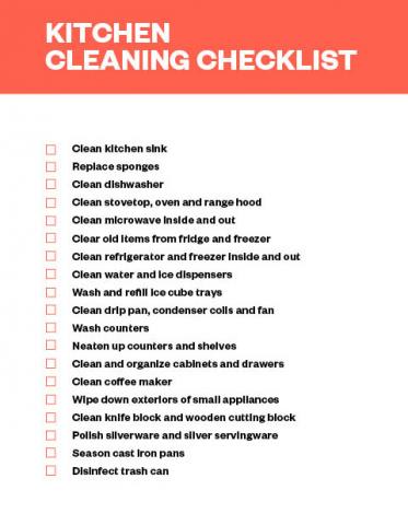 Spring Cleaning Tips Shopping List