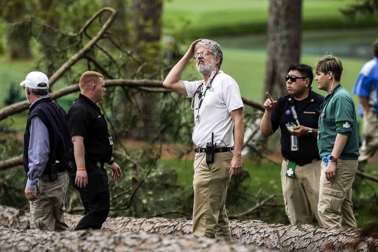 Masters leaderboard: Play suspended as huge tree falls to the ground in  scary scene, Golf, Sport