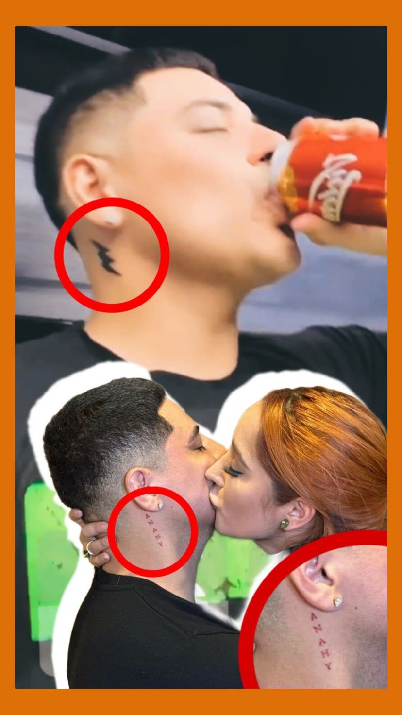 Eduin Caz aparece con marca en el cuello que no es el tatuaje de su esposa  y se desata la intriga