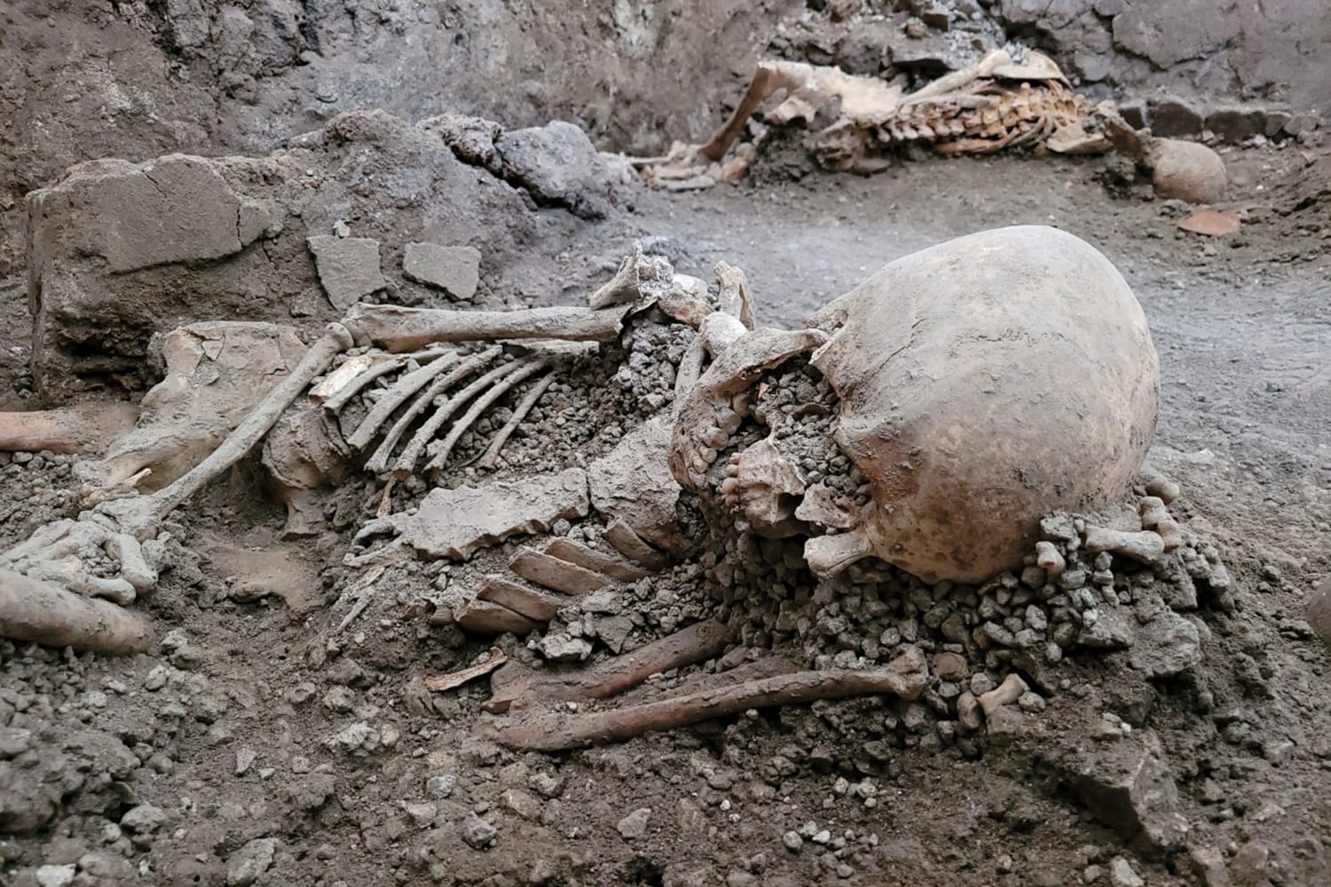 Pompeii’s victims weren’t killed only by a volcanic eruption, newly unearthed skeletons show