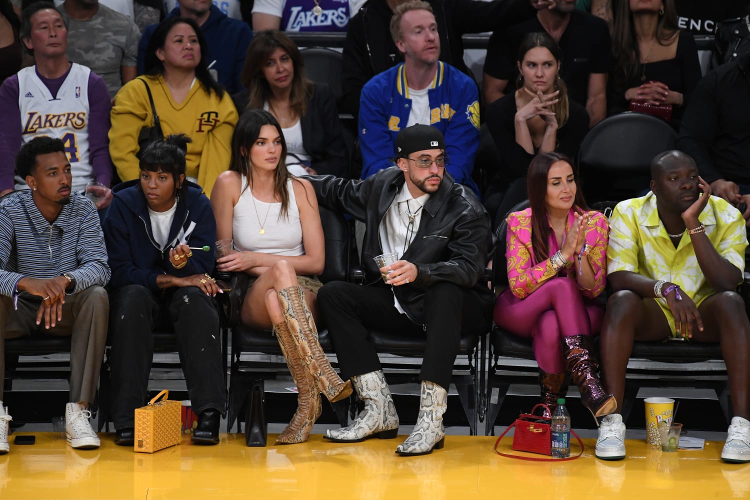 Bad Bunny Sits Courtside at Los Angeles Lakers Game Amid Kendall