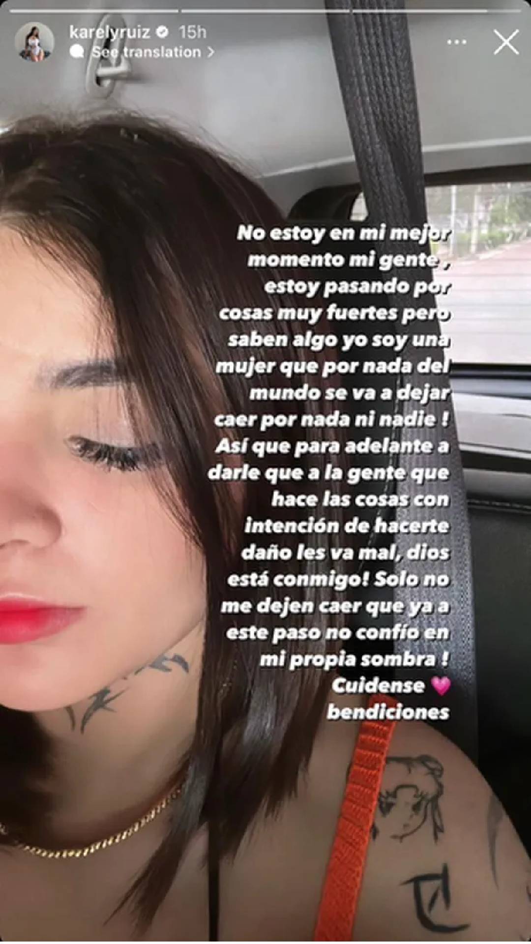 Karely Ruiz manda un triste y preocupante mensaje a sus fans