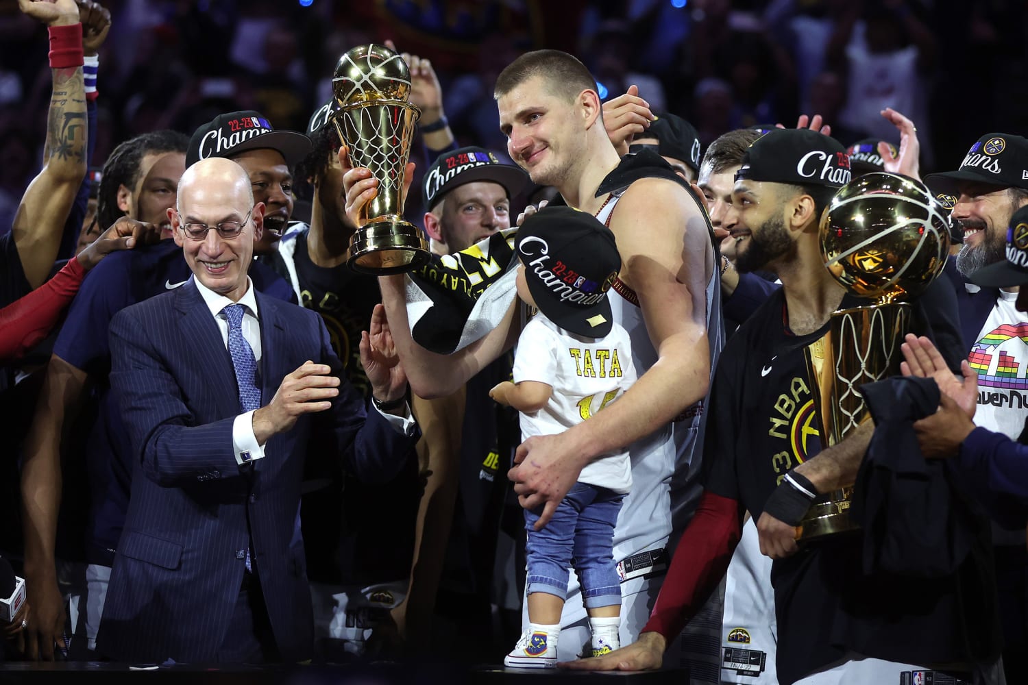 Watch: Nuggets awarded Larry O'Brien Trophy, Jokic is Finals MVP