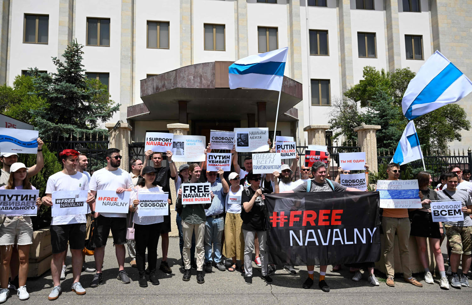 Supporters of Russian opposition leader Navalny hold protests to mark
his birthday