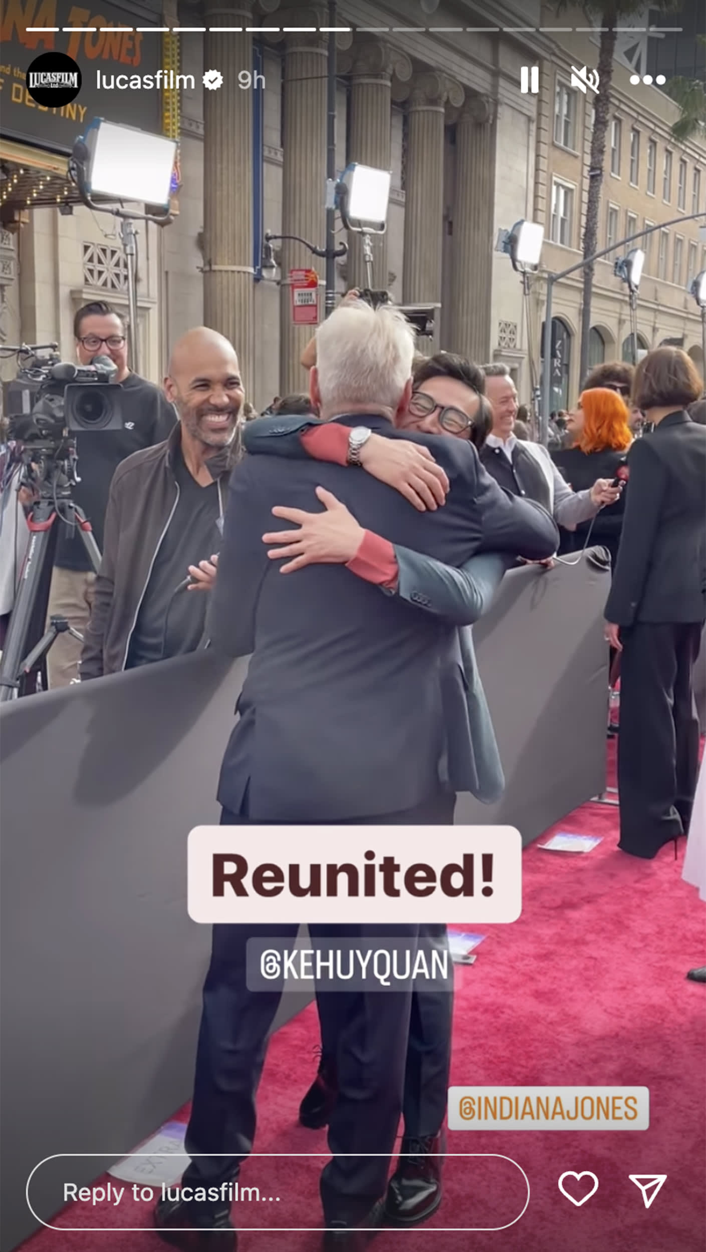 Ke Huy Quan Surprises Harrison Ford on 'Indiana Jones 5' Red Carpet