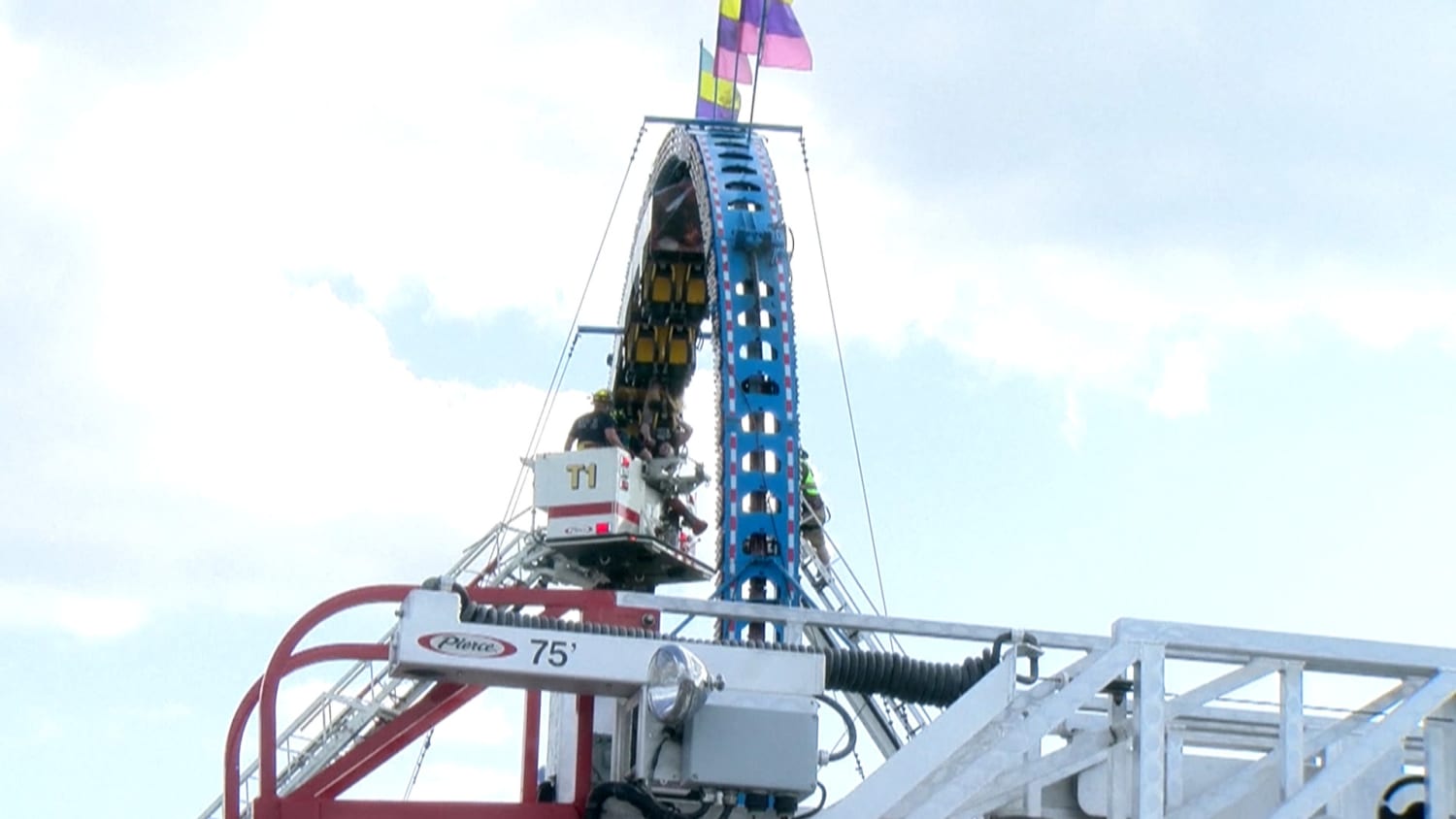 Roller coaster riders stuck upside down for hours after ‘mechanical failure’ at Wisconsin festival