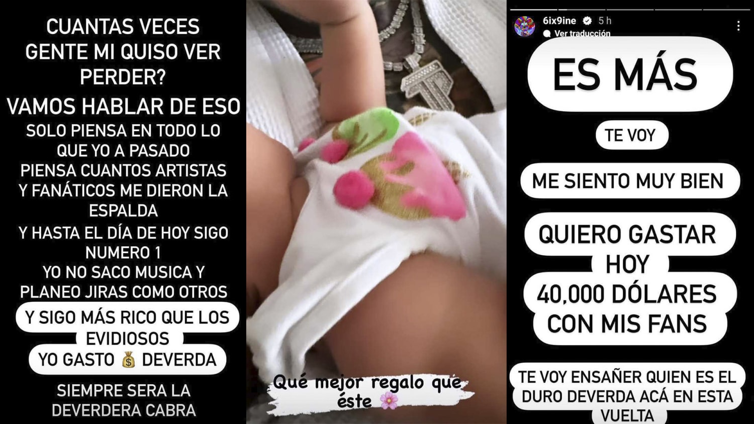 Anuel publica la cara de su hija con Yailin en venganza a Tekashi69