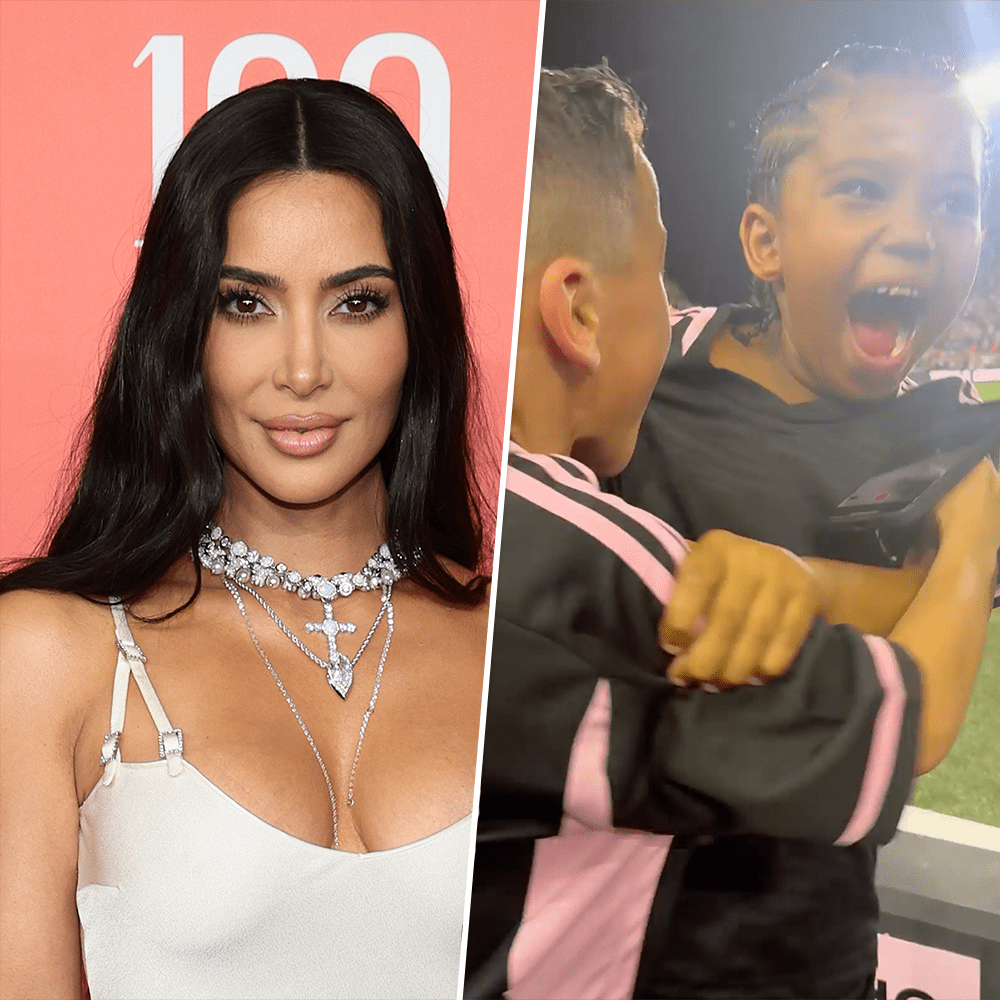 Kim Kardashian Takes Son Saint West & His Friends on Soccer Tour