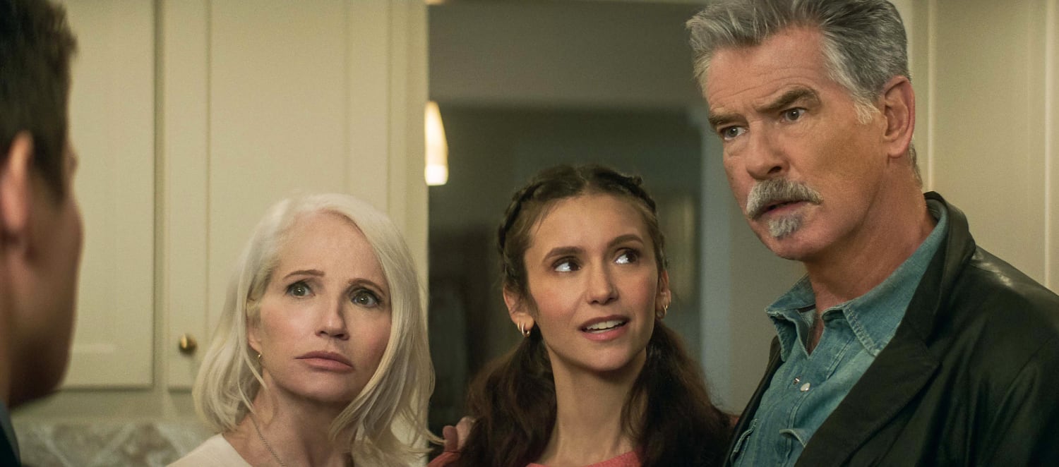 The Out-Laws' Stars Pierce Brosnan, Ellen Barkin Talk New Netflix Comedy