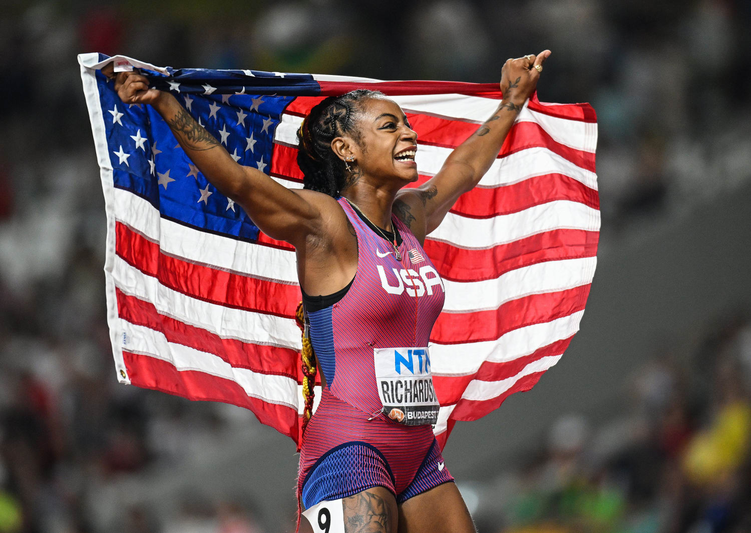 American sprinter Sha'Carri Richardson wins world championship 100-meter  title