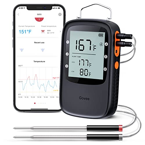 Bluetooth Remote BBQ Meat Cooking Thermometer Digital Oven Thermometer with  Max 6 Probe Port for Smoker Grilling - China BBQ Thermometer and BBQ Meat  Thermometer price