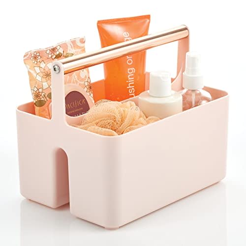 Enjoy Organizer enjoy organizer plastic portable makeup caddy tote divided  basket bin with handle, for bathroom storage - holds blush makeup