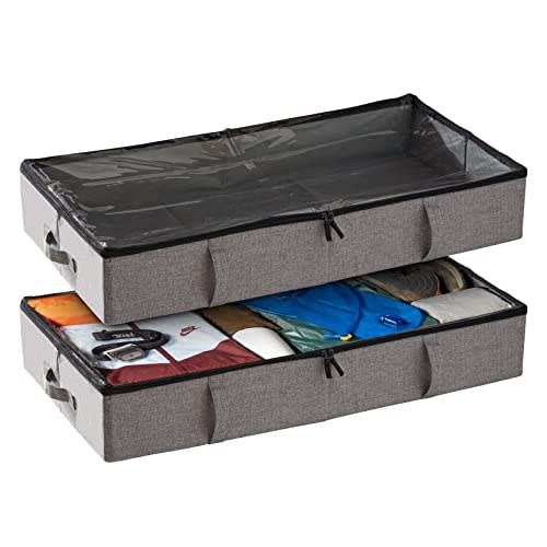Cloth Clothes Steel Frame Transparent Storage Box Bed Sheet Blanket Pillow  Shoe Rack Container Fold
