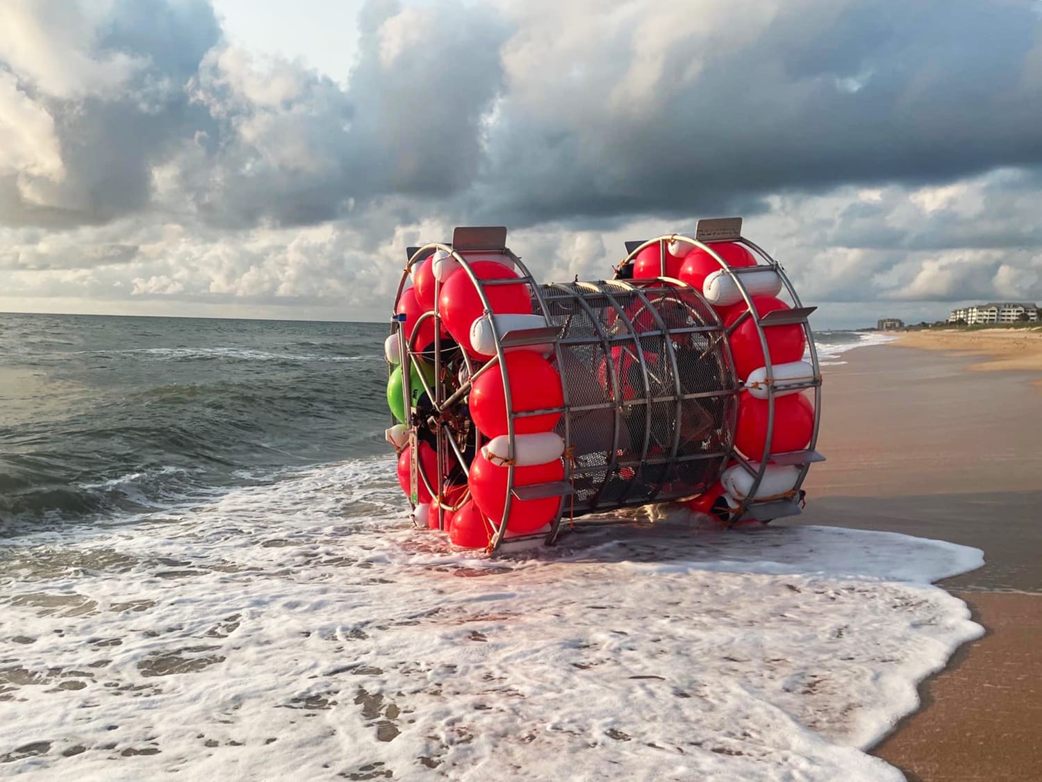 Florida man arrested after trying to cross Atlantic in 'human-powered hamster wheel'