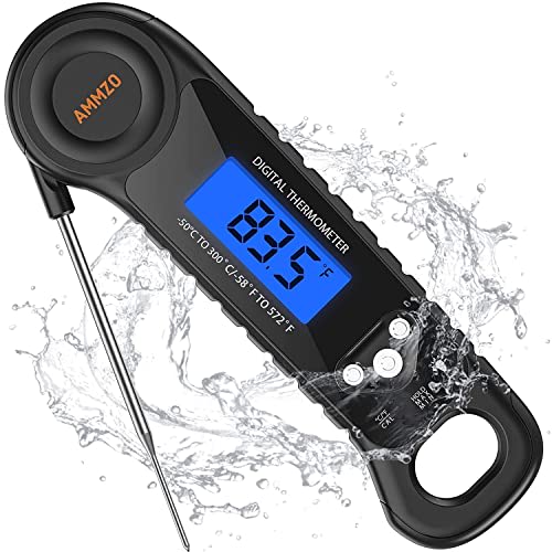 Alpha Grillers Instant Read Waterproof Digital Meat Thermometer for Cooking  and Grilling