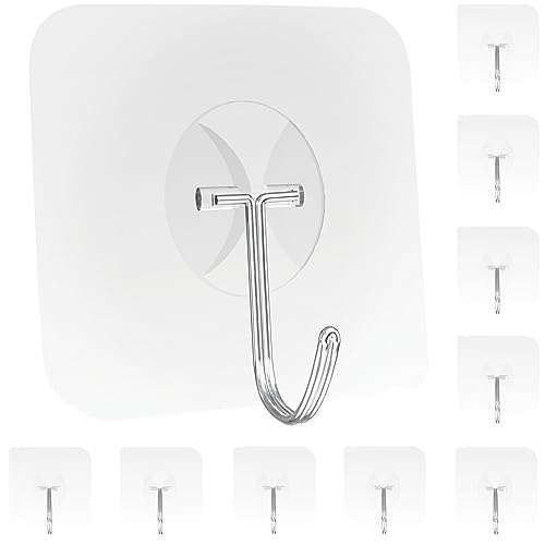 8 Pieces Bathroom Shelf Adhesive Hooks Sticker Strong Hooks for