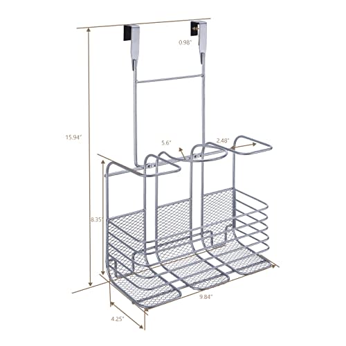 Plastic Hanging Shower Caddy Kitchen Bathroom Storage Basket with Rotatable  Hook 