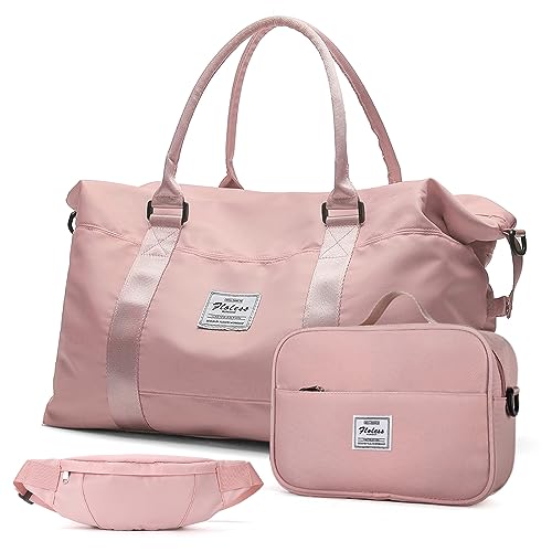 Duffle Bag Women Travel Spend the Night Bags Weekender Overnight Bag  Personal Item Bag with Trolley Sleeve, Gym Bag with Wet Pocket Carry on Bag  for