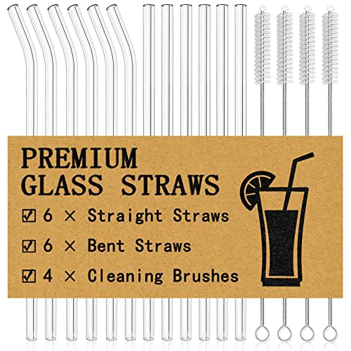 Glass straws - straight thick straw, 24pk