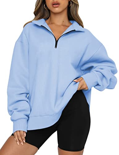 BALEAF Women's Quarter Half Zip Sweatshirt Fleece Pullover Long