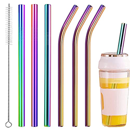 4-Pack Metallic Straw Cleaner Brush, Extra Long Stainless Steel with  Bristles for Cleaning Reusable Drinking Straws, Water Bottles, Boba Straws