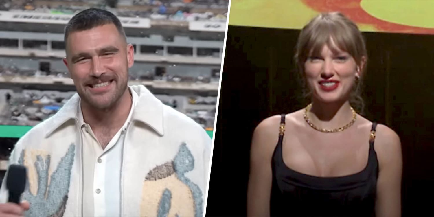 Taylor Swift, Travis Kelce make SNL cameos, seen holding hands