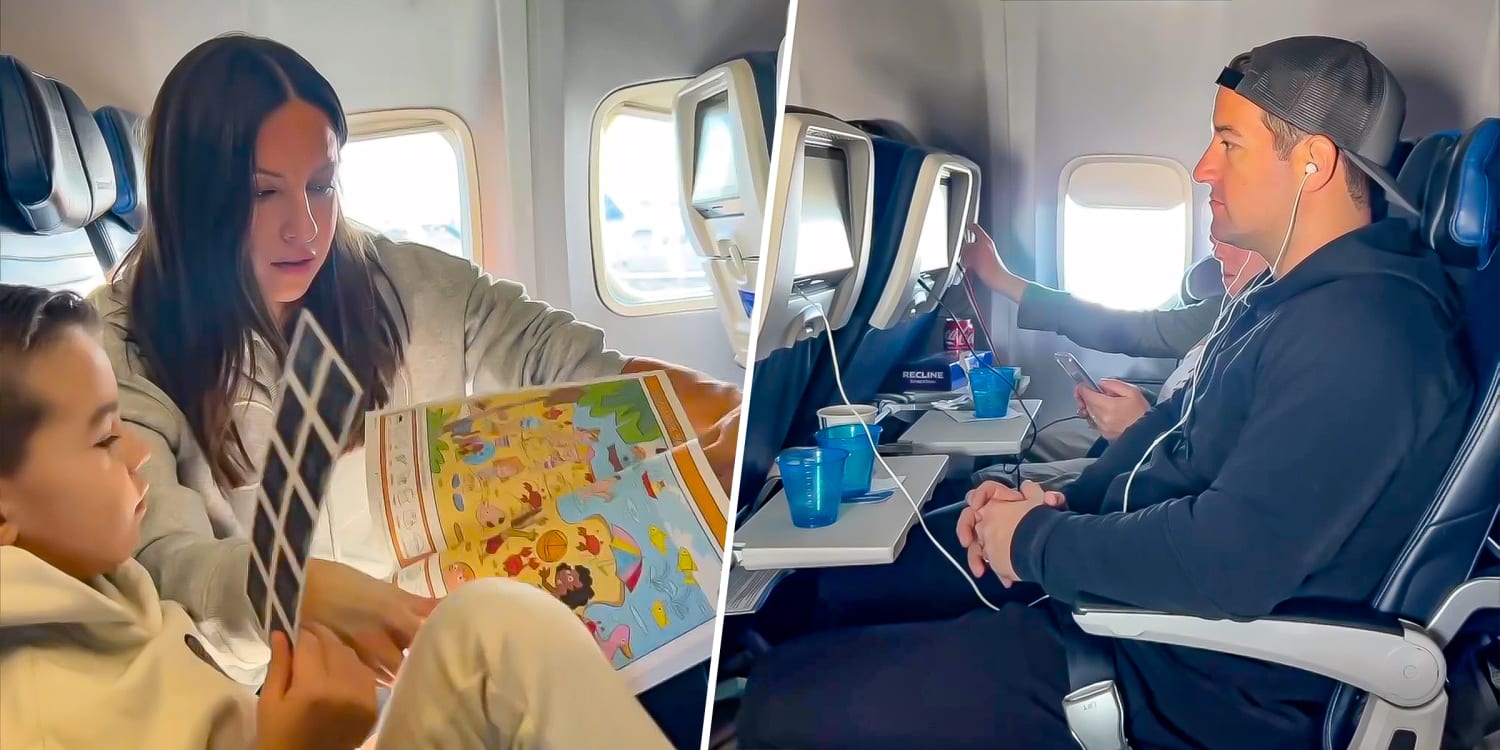 Mom defends dad who sat apart from their family on a plane