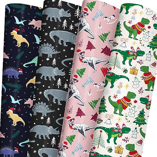 Modern Merry Multi-Pack Premium Wrapping Paper, Christmas, FSC Paper, 30,  120 sq ft, by Holiday Time