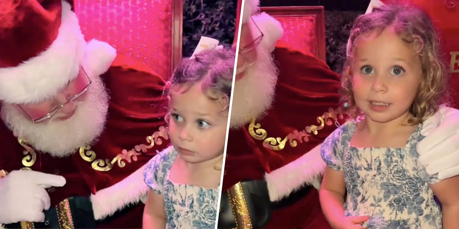 A little girl told Santa Claus she didn't want to sit on his lap. His reaction is going viral