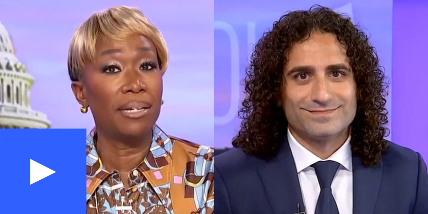 Joy Reid (left) and Tariq Habash on set