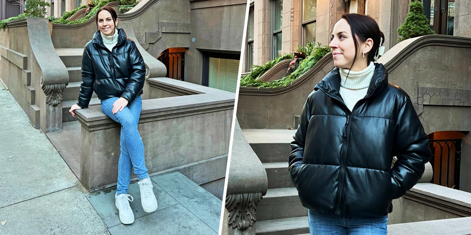 Old Navy Faux Leather Puffer Jacket Review — TODAY