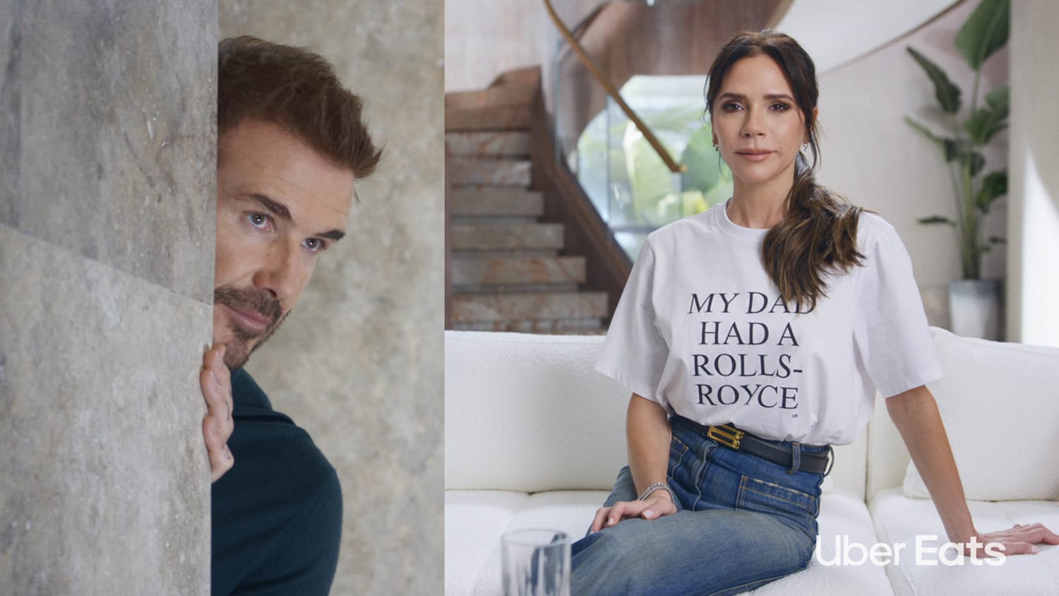 David and Victoria Beckham Star in Funny Uber Eats Super Bowl Teaser