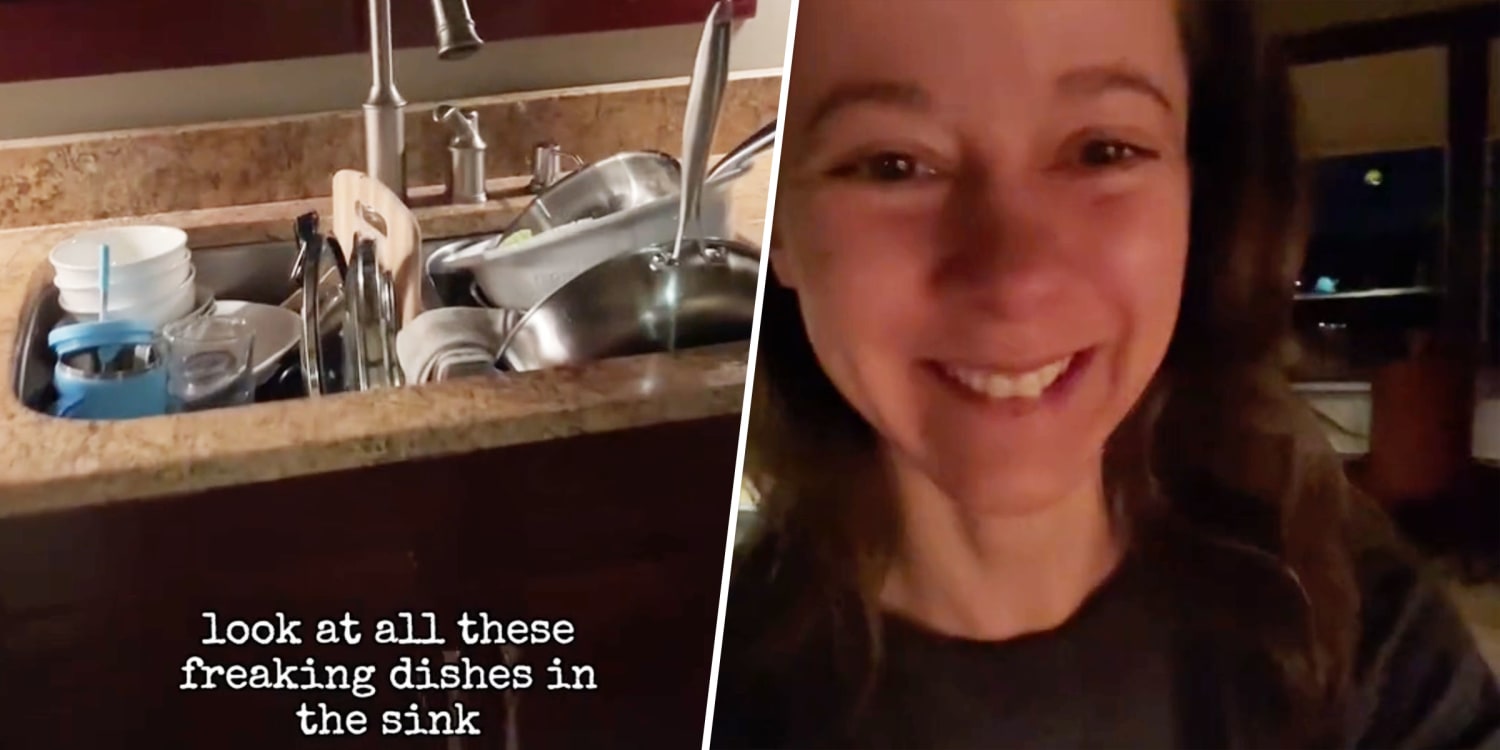 She woke up to her husband's dirty dishes. The 3-word note he left for her is going viral