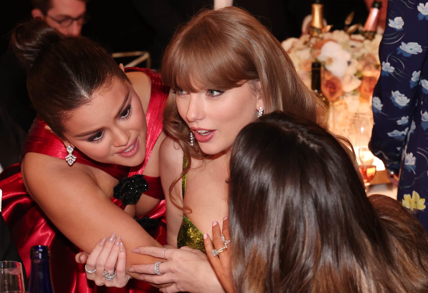 Taylor Swift and Selena Gomez Were Whispering at the Golden Globes, and It Looked Juicy