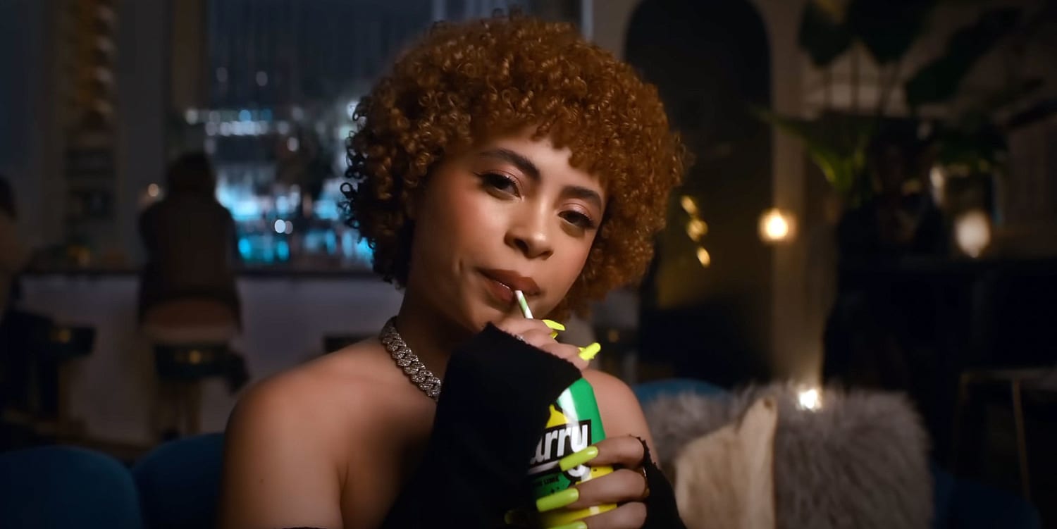 Ice Spice throws shade at other lemon-lime sodas in Starry Super Bowl ad