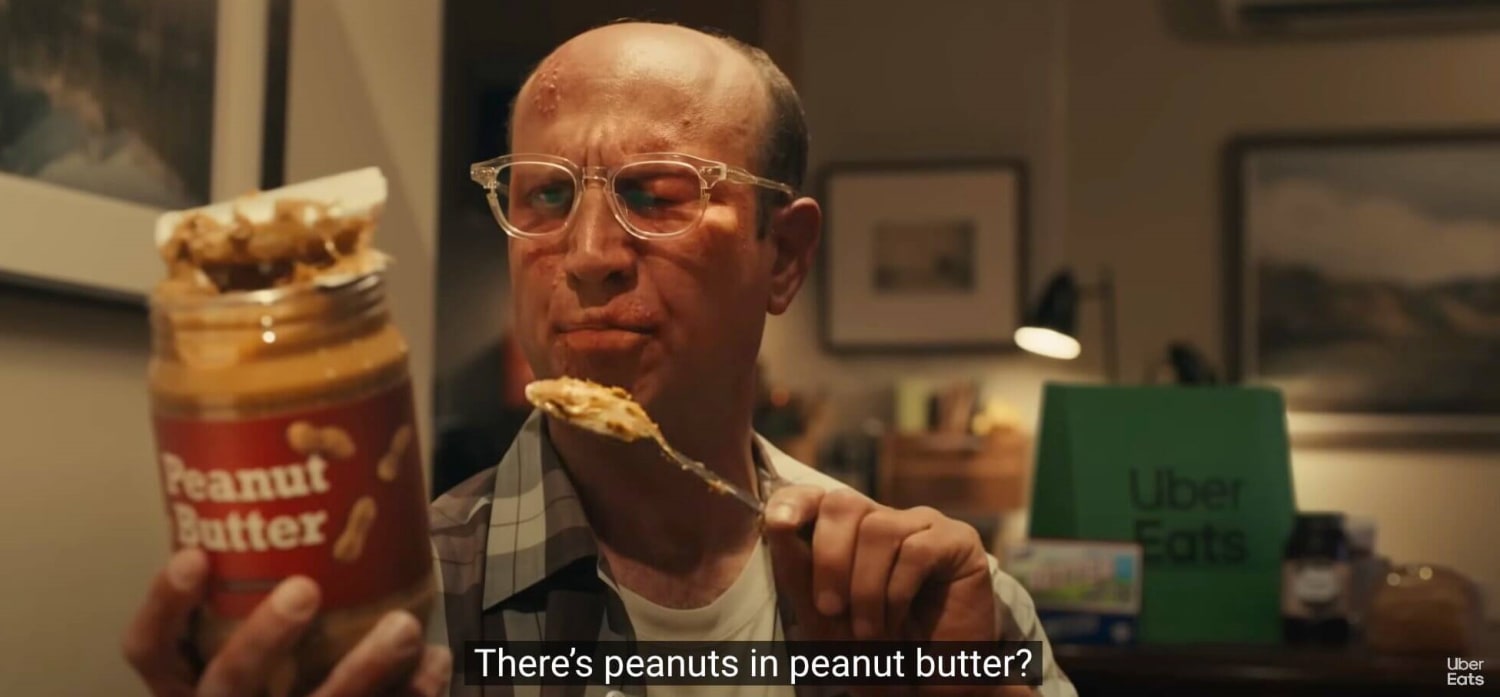 Uber Eats Super Bowl commercial draws criticism over peanut butter allergy joke