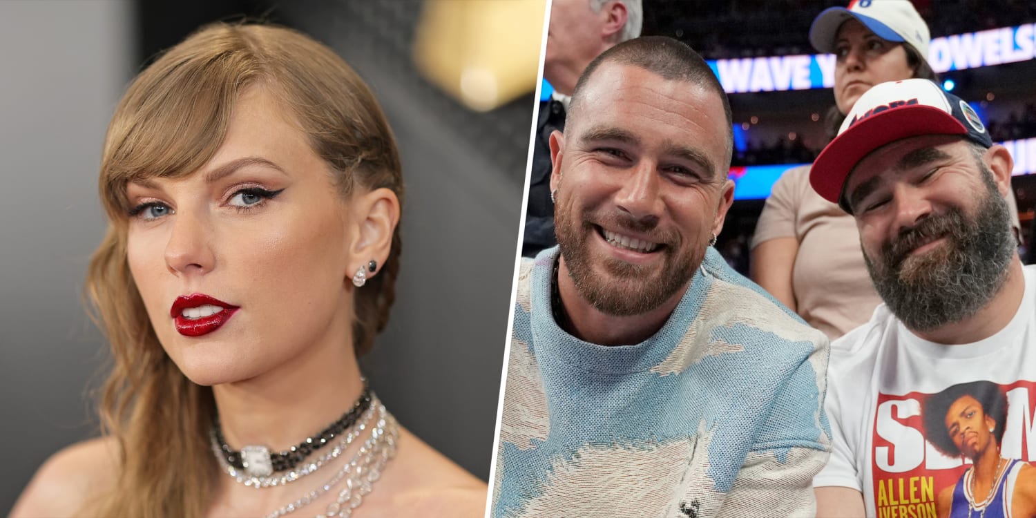 Travis y Jason Kelsey reaccionan al momento viral del Super Bowl de Taylor Swift: ‘Ella es una profesional’
