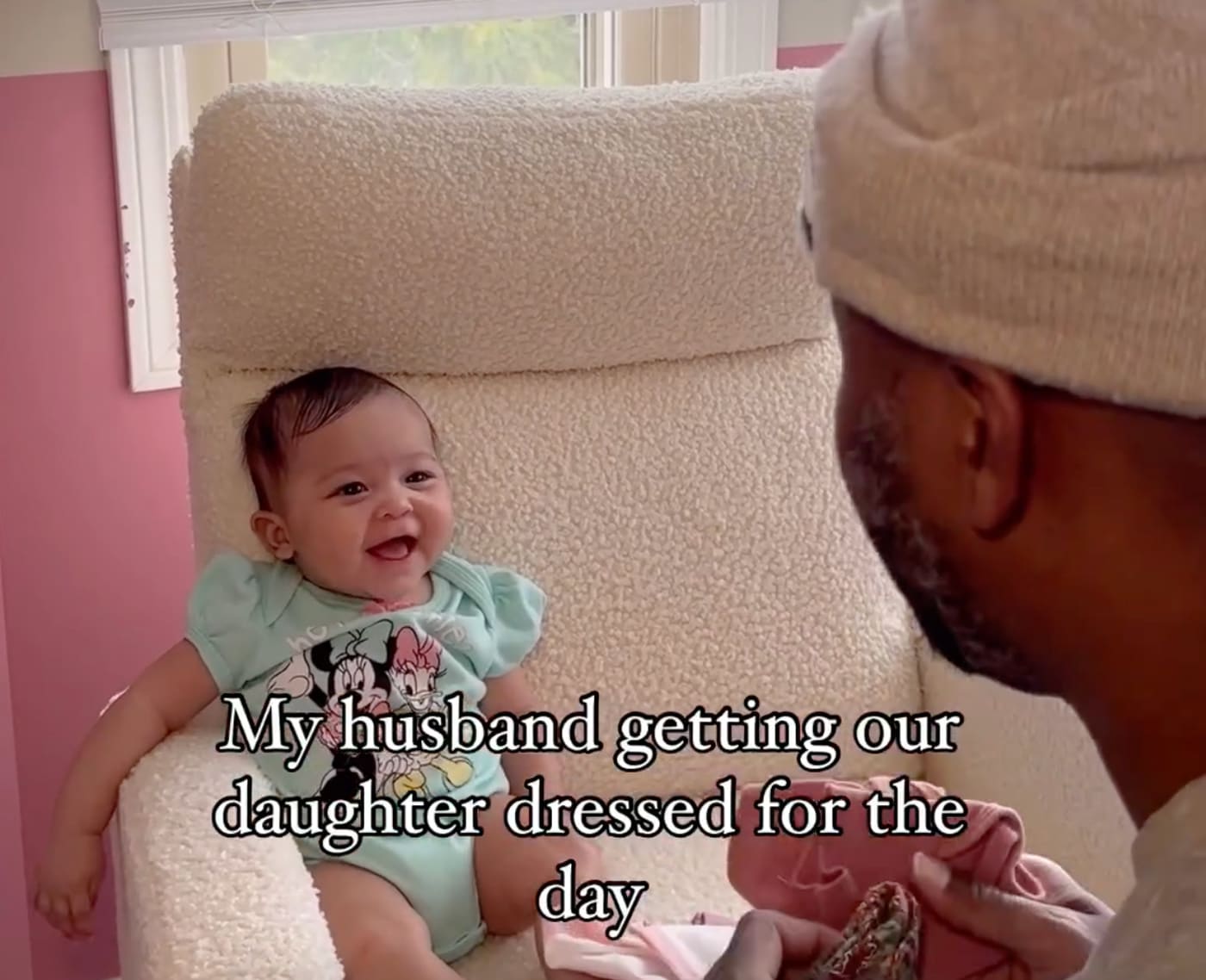 Dad Talks To Baby Daughter About Her Outfit In Viral Video