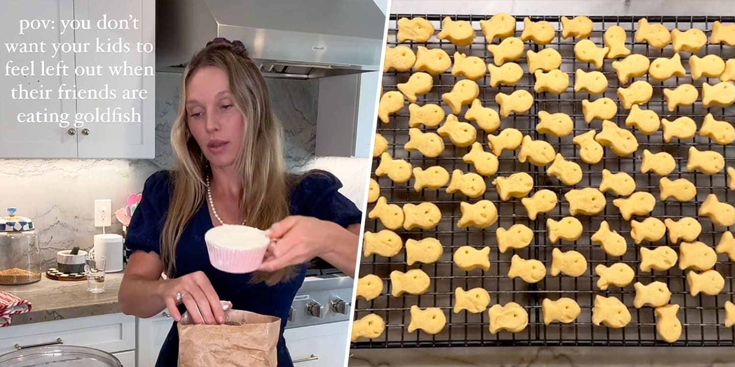 Mom who 'prioritizes health' makes her own Goldfish crackers, and people have thoughts