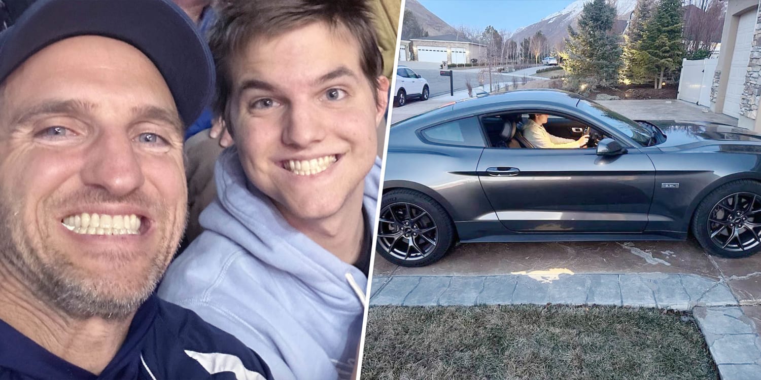 The surprising reason this dad splurged on a new Mustang for his teen son