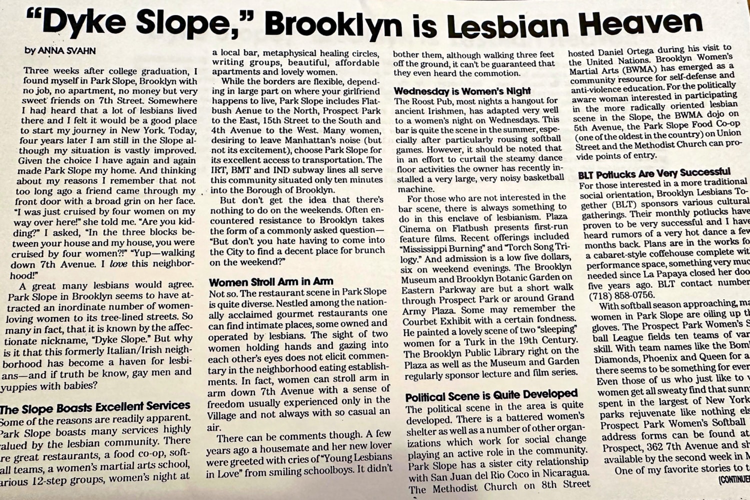 Lesbian Herstory Archives has been documenting Sapphic history since 1974